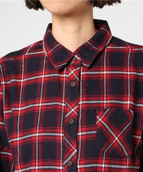 Honeys（ハニーズ）の「【コットンビエラ】チェックシャツ（シャツ/ブラウス・レディース・レッド系その他/ベージュ系その他/ブルー系その他/ブルー系その他2/ホワイト系その他/ブルー系その他3/イエロー系その他/ブルー系その他4・L/LL/M）」の10枚目の写真