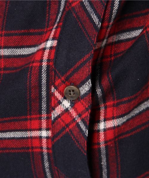 Honeys（ハニーズ）の「【コットンビエラ】チェックシャツ（シャツ/ブラウス・レディース・レッド系その他/ベージュ系その他/ブルー系その他/ブルー系その他2/ホワイト系その他/ブルー系その他3/イエロー系その他/ブルー系その他4・L/LL/M）」の11枚目の写真