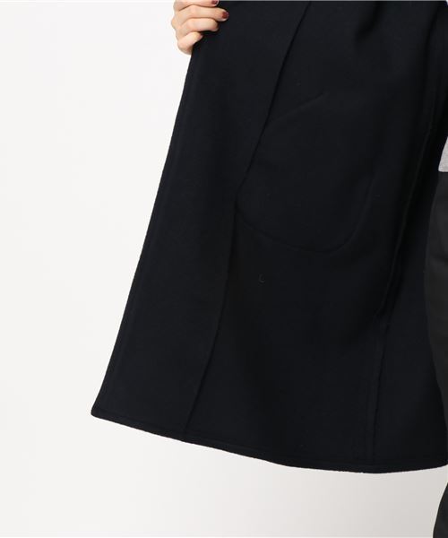 SHIPS Days（シップスデイズ）の「STAMP AND DIARY (スタンプ アンド ダイアリー): スタンドカラー ワイド コート（その他アウター・レディース・ネイビー/キャメル・ONE SIZE）」の10枚目の写真