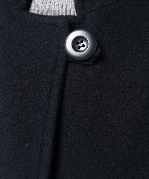 SHIPS Days（シップスデイズ）の「STAMP AND DIARY (スタンプ アンド ダイアリー): スタンドカラー ワイド コート（その他アウター・レディース・ネイビー/キャメル・ONE SIZE）」の5枚目の写真