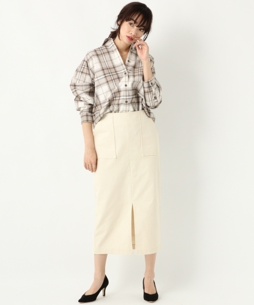 A part by（アパートバイ）の「CマドラスチェックシャツLS 778597（シャツ/ブラウス・レディース・グレー系その他/ブラウン系その他/ベージュ系その他・FREE）」の12枚目の写真