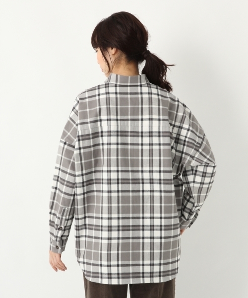 A part by（アパートバイ）の「CマドラスチェックシャツLS 778597（シャツ/ブラウス・レディース・グレー系その他/ブラウン系その他/ベージュ系その他・FREE）」の14枚目の写真
