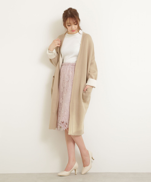 FREE'S MART（フリーズマート）の「ダブルフェイスコクーンニットトッパー（カーディガン/ボレロ・レディース・グレー/ベージュ/パープル・FREE）」の15枚目の写真