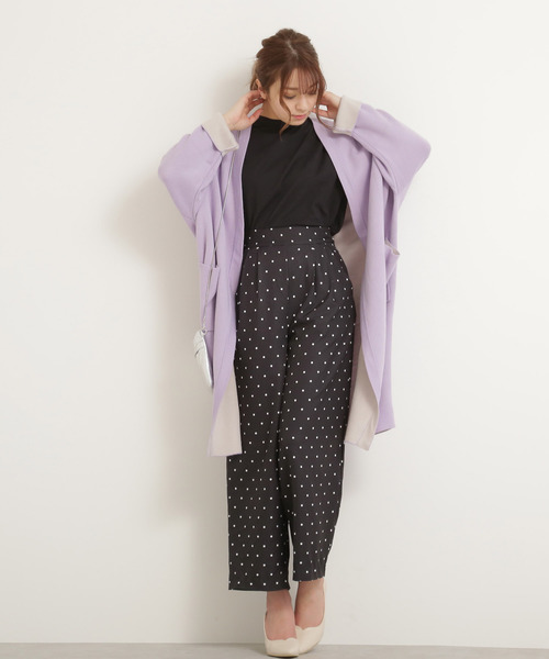 FREE'S MART（フリーズマート）の「ダブルフェイスコクーンニットトッパー（カーディガン/ボレロ・レディース・グレー/ベージュ/パープル・FREE）」の9枚目の写真