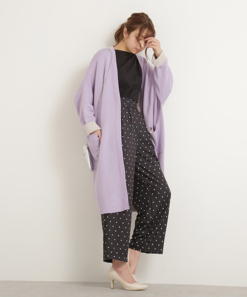 FREE'S MART（フリーズマート）の「ダブルフェイスコクーンニットトッパー（カーディガン/ボレロ・レディース・グレー/ベージュ/パープル・FREE）」の11枚目の写真