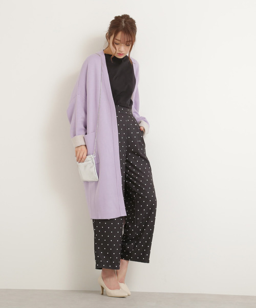 FREE'S MART（フリーズマート）の「ダブルフェイスコクーンニットトッパー（カーディガン/ボレロ・レディース・グレー/ベージュ/パープル・FREE）」の7枚目の写真