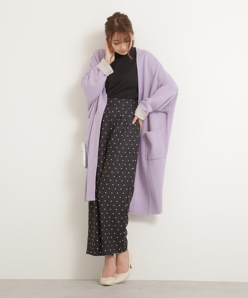 FREE'S MART（フリーズマート）の「ダブルフェイスコクーンニットトッパー（カーディガン/ボレロ・レディース・グレー/ベージュ/パープル・FREE）」の13枚目の写真