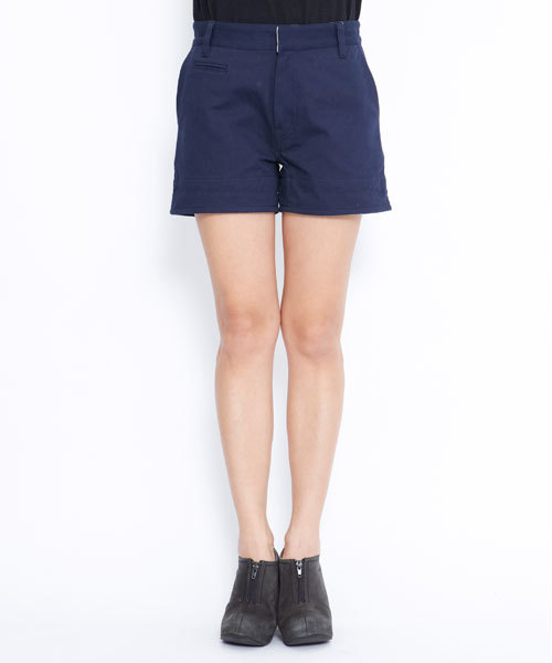 X-girl（エックスガール）の「TWILL SHORT  PANTS（カーゴパンツ・レディース・ブラック/ベージュ/ピンク/グリーン/ネイビー/ライトブルー・0/1/2）」の5枚目の写真