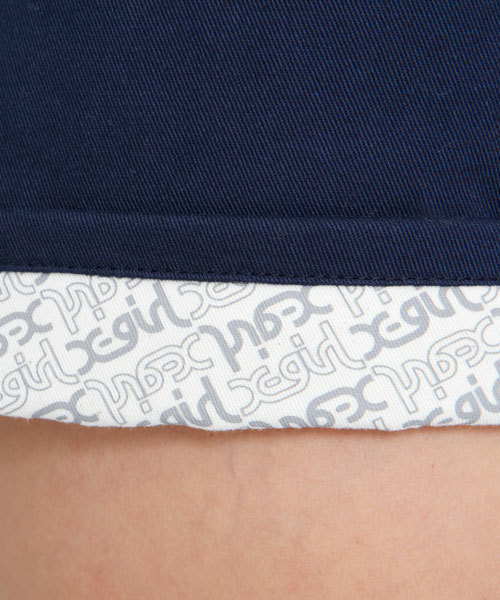 X-girl（エックスガール）の「TWILL SHORT  PANTS（カーゴパンツ・レディース・ブラック/ベージュ/ピンク/グリーン/ネイビー/ライトブルー・0/1/2）」の8枚目の写真