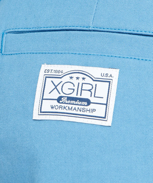 X-girl（エックスガール）の「TWILL SHORT  PANTS（カーゴパンツ・レディース・ブラック/ベージュ/ピンク/グリーン/ネイビー/ライトブルー・0/1/2）」の15枚目の写真