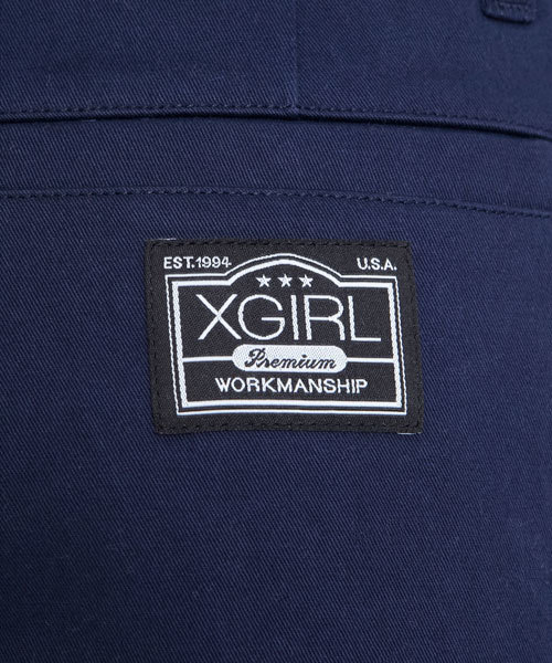 X-girl（エックスガール）の「TWILL SHORT  PANTS（カーゴパンツ・レディース・ブラック/ベージュ/ピンク/グリーン/ネイビー/ライトブルー・0/1/2）」の16枚目の写真