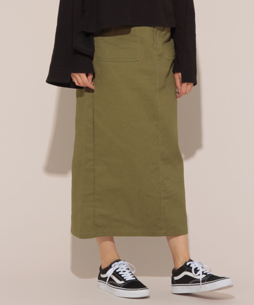 apres jour（アプレジュール）の「チノベイカーナロースカート【ZOZOTOWN限定アイテム】（スカート・レディース・ベージュ/カーキ・フリー）」の8枚目の写真