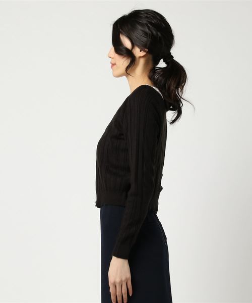 archives（アルシーヴ）の「ワイドリブカーディガン（カーディガン/ボレロ・レディース・オフホワイト/グレー/ブラック/ピンク系その他・MEDIUM）」の5枚目の写真
