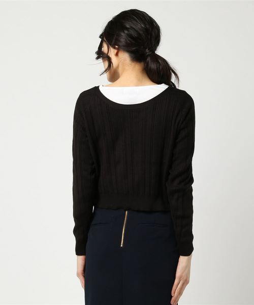 archives（アルシーヴ）の「ワイドリブカーディガン（カーディガン/ボレロ・レディース・オフホワイト/グレー/ブラック/ピンク系その他・MEDIUM）」の6枚目の写真