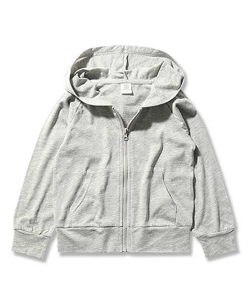 devirock(デビロック)の「UVカット長袖ジップアップパーカー ジップパーカー(パーカー・キッズ・ピンク/オレンジ/イエロー/杢グレー/ブルー/グリーン・110cm/100cm/120cm/130cm/140cm/150cm/160cm)」の9枚目の写真