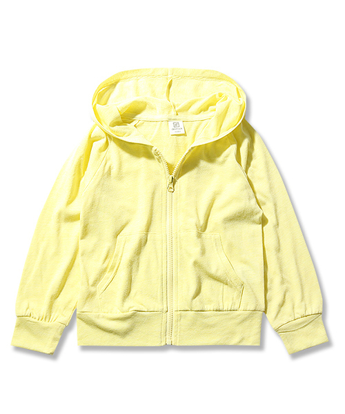 devirock(デビロック)の「UVカット長袖ジップアップパーカー ジップパーカー(パーカー・キッズ・ピンク/オレンジ/イエロー/杢グレー/ブルー/グリーン・110cm/100cm/120cm/130cm/140cm/150cm/160cm)」の15枚目の写真