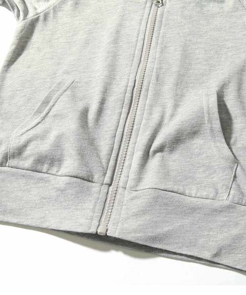 devirock(デビロック)の「UVカット長袖ジップアップパーカー ジップパーカー(パーカー・キッズ・ピンク/オレンジ/イエロー/杢グレー/ブルー/グリーン・110cm/100cm/120cm/130cm/140cm/150cm/160cm)」の18枚目の写真