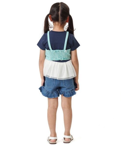 apres les cours（アプレレクール）の「ビスチェセットTシャツ（Tシャツ/カットソー・キッズ・ネイビー/グレー/オフホワイト・120/100/80/90/140/110/130）」の7枚目の写真