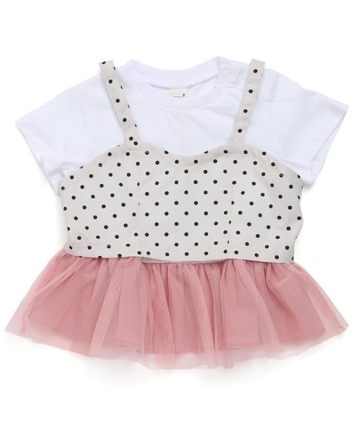 apres les cours（アプレレクール）の「ビスチェセットTシャツ（Tシャツ/カットソー・キッズ・ネイビー/グレー/オフホワイト・120/100/80/90/140/110/130）」の17枚目の写真