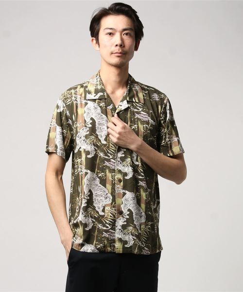【HOUSTON】ALOHA SHIRT(TIGER)