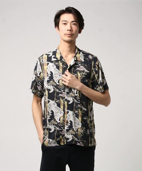 HOUSTON(ヒューストン)の「【HOUSTON】ALOHA SHIRT(TIGER)(シャツ/ブラウス・メンズ・ブラック/ブラウン・MEDIUM/LARGE/X-LARGE)」の2枚目の写真