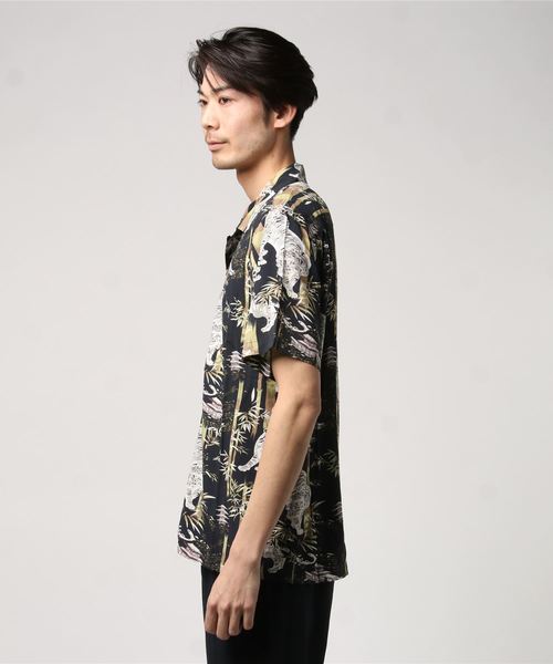 HOUSTON(ヒューストン)の「【HOUSTON】ALOHA SHIRT(TIGER)(シャツ/ブラウス・メンズ・ブラック/ブラウン・MEDIUM/LARGE/X-LARGE)」の3枚目の写真
