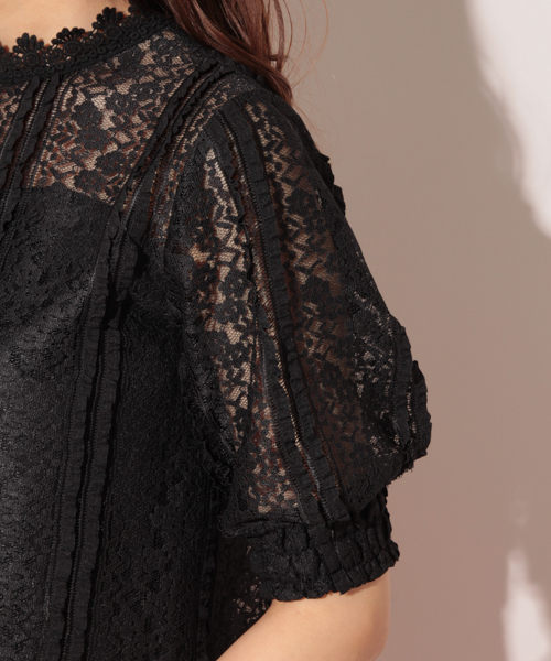 apres jour（アプレジュール）の「レースボリュームトップス【ZOZOTOWN限定アイテム】（シャツ/ブラウス・レディース・オフホワイト/ブラック/ライトベージュ・フリー）」の19枚目の写真