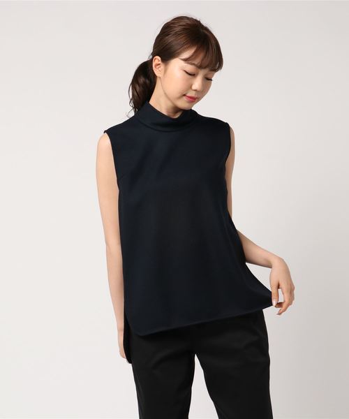 MICA&DEAL(マイカ&ディール)の「【MICA&DEAL/マイカアンドディール】ハイネックベスト(タンクトップ・レディース・カーキ/ネイビー・36)」の2枚目の写真