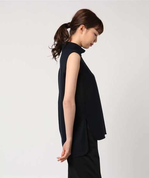 MICA&DEAL(マイカ&ディール)の「【MICA&DEAL/マイカアンドディール】ハイネックベスト(タンクトップ・レディース・カーキ/ネイビー・36)」の3枚目の写真