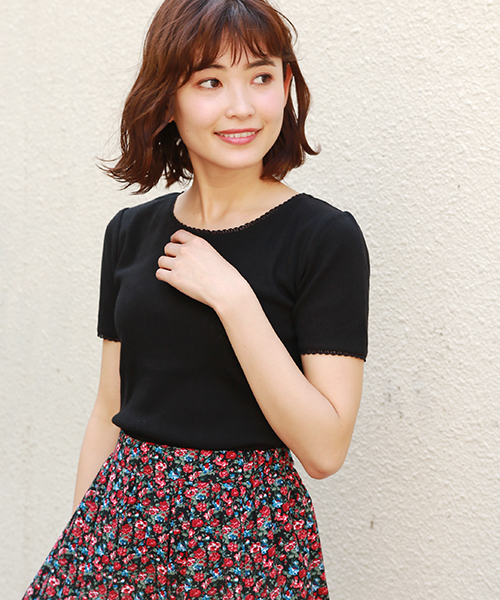 apres jour（アプレジュール）の「アソートアイレットトップス【ZOZOTOWN限定アイテム】（Tシャツ/カットソー・レディース・オフホワイト/ライトベージュ/その他/ブラック/ベージュ・フリー）」の3枚目の写真