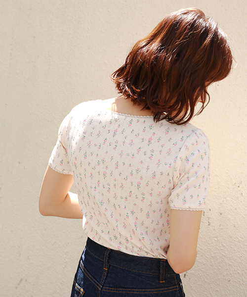 apres jour（アプレジュール）の「アソートアイレットトップス【ZOZOTOWN限定アイテム】（Tシャツ/カットソー・レディース・オフホワイト/ライトベージュ/その他/ブラック/ベージュ・フリー）」の13枚目の写真