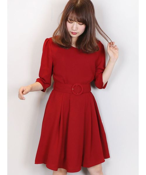 dazzlin（ダズリン）の「レディライクVネックワンピース（ワンピース・レディース・ブラック/レッド/グリーン/その他1・SMALL/MEDIUM）」の4枚目の写真