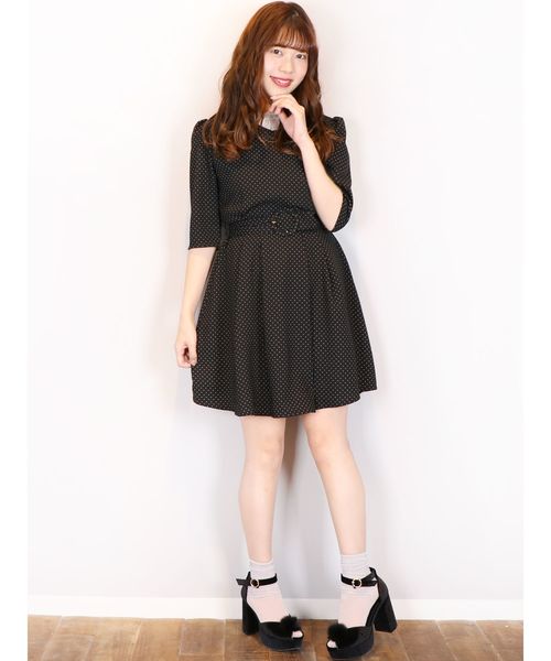 dazzlin（ダズリン）の「レディライクVネックワンピース（ワンピース・レディース・ブラック/レッド/グリーン/その他1・SMALL/MEDIUM）」の9枚目の写真