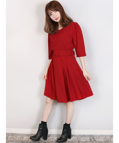 dazzlin（ダズリン）の「レディライクVネックワンピース（ワンピース・レディース・ブラック/レッド/グリーン/その他1・SMALL/MEDIUM）」の11枚目の写真