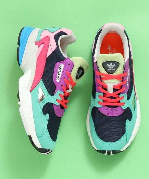 adidas falcon collegiate navy hi res green