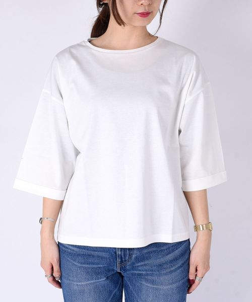 SHIPS Days（シップスデイズ）の「SHIPS Days:カフススリーブ プルオーバー（WHT）19SS◇（Tシャツ/カットソー・レディース・ホワイト/ライトホワイト・ONE SIZE）」の18枚目の写真