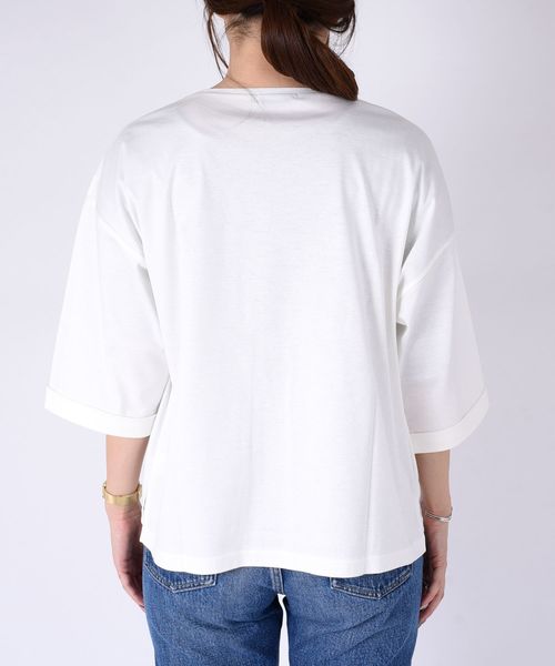 SHIPS Days（シップスデイズ）の「SHIPS Days:カフススリーブ プルオーバー（WHT）19SS◇（Tシャツ/カットソー・レディース・ホワイト/ライトホワイト・ONE SIZE）」の16枚目の写真