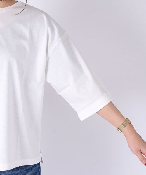 SHIPS Days（シップスデイズ）の「SHIPS Days:カフススリーブ プルオーバー（WHT）19SS◇（Tシャツ/カットソー・レディース・ホワイト/ライトホワイト・ONE SIZE）」の14枚目の写真
