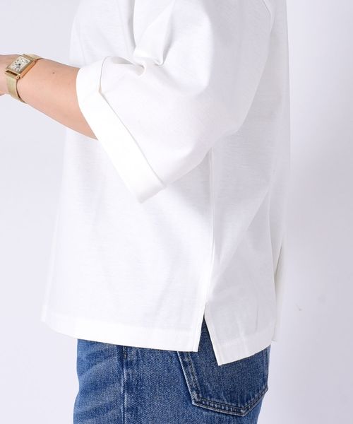 SHIPS Days（シップスデイズ）の「SHIPS Days:カフススリーブ プルオーバー（WHT）19SS◇（Tシャツ/カットソー・レディース・ホワイト/ライトホワイト・ONE SIZE）」の13枚目の写真