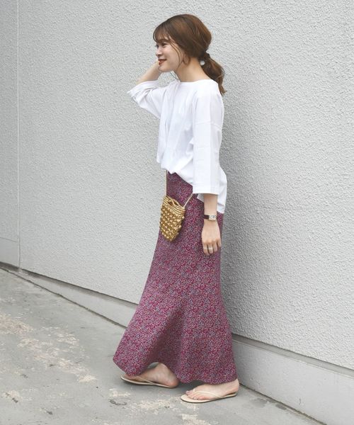 SHIPS Days（シップスデイズ）の「SHIPS Days:カフススリーブ プルオーバー（WHT）19SS◇（Tシャツ/カットソー・レディース・ホワイト/ライトホワイト・ONE SIZE）」の5枚目の写真