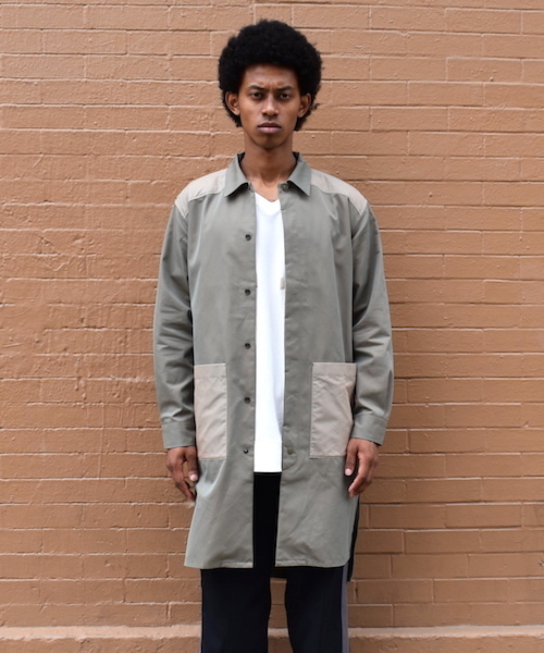 SToL（ストル）の「SToL:Sutenkara Coat：ステンカラーコート（ステンカラーコート・メンズ・ブラック/カーキ・M）」の2枚目の写真