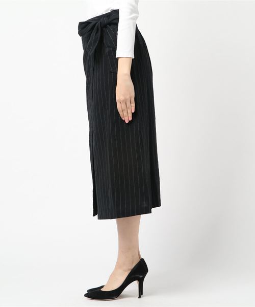 LUGG NAGG(ラグナグ)の「【Jewelobe/ ジュエローブ】ストライプラップスカート(スカート・レディース・カーキ/ベージュ/オレンジ/ブラック・FREE)」の10枚目の写真