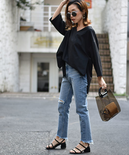 TRUNC(トランクエイティーエイト)の「Fab Vneck Tops(Tシャツ/カットソー・レディース・ホワイト/ブラック/グレー系その他・FREE)」の21枚目の写真