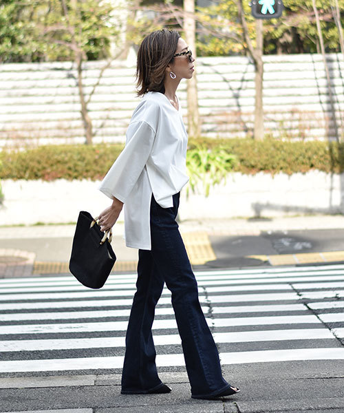 TRUNC(トランクエイティーエイト)の「Fab Vneck Tops(Tシャツ/カットソー・レディース・ホワイト/ブラック/グレー系その他・FREE)」の14枚目の写真