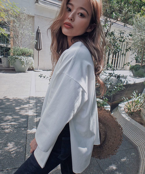 TRUNC(トランクエイティーエイト)の「Fab Vneck Tops(Tシャツ/カットソー・レディース・ホワイト/ブラック/グレー系その他・FREE)」の12枚目の写真