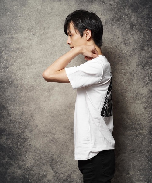 おしゃれスタ(オシャレスタ)の「プリントクルーネックTシャツ(RE)(Tシャツ/カットソー・メンズ・ブラック/ホワイト系その他/ホワイト系その他2・M/L)」の12枚目の写真