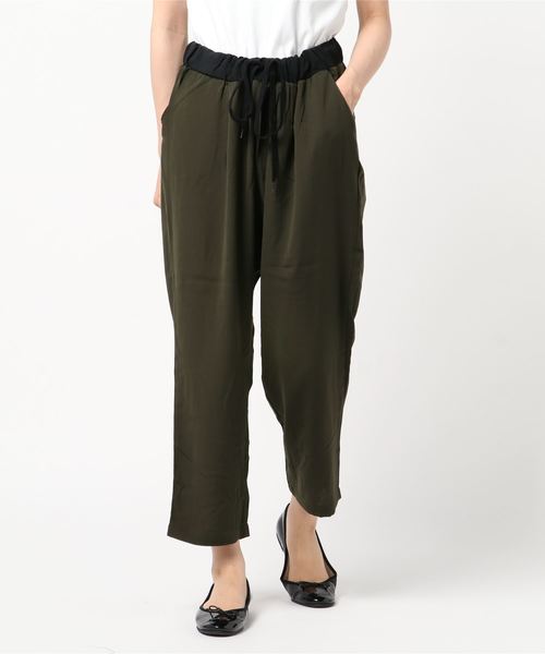 EVLOVE(イヴロヴ)の「ジョーゼットイージークロップドパンツ(その他パンツ・レディース・カーキ/ブラック/ネイビー・13号/17号/15号)」の19枚目の写真