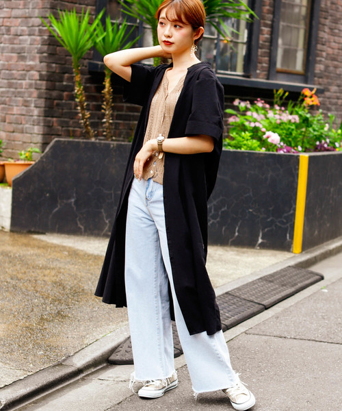 VANNIE U（ヴァニーユー）の「VANNIE U バンドカラーシャツワンピ―ス（ワンピース・レディース・ブラック/ベージュ/カーキ/ボルドー/ナチュラル・FREE）」の2枚目の写真