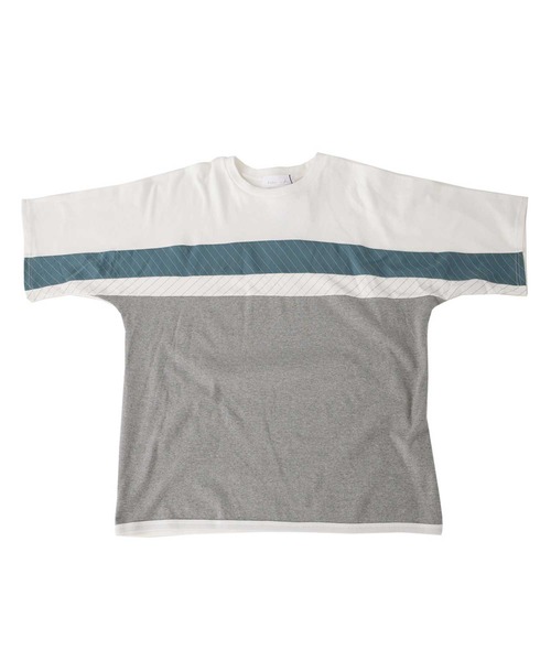antiqua(アンティカ)の「ストライプ切替トップス(Tシャツ/カットソー・メンズ・ホワイト系その他/ブラック系その他・M/L/L/XL)」の15枚目の写真