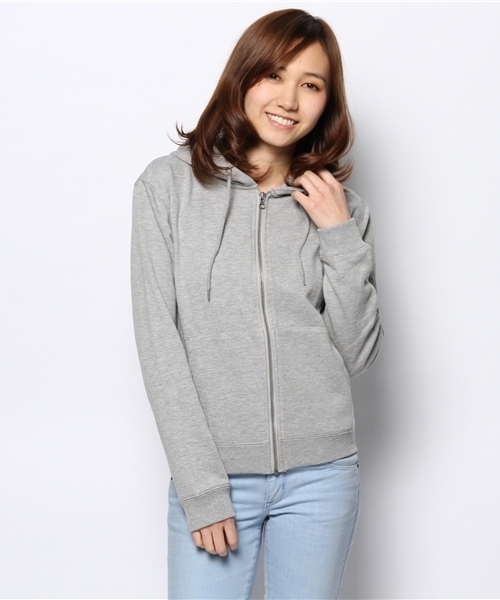 WEGO(ウィゴー)の「WEGO/バックプリントZIPパーカー(パーカー・レディース・ライトイエロー/杢グレー/ブルー/ライトパープル・FREE)」の1枚目の写真